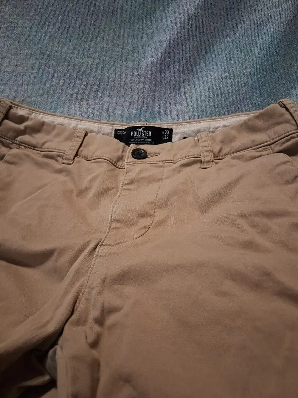 Hollister Super Skinny Chino Khaki Men's Pants Advanced Stretch Size 30/32